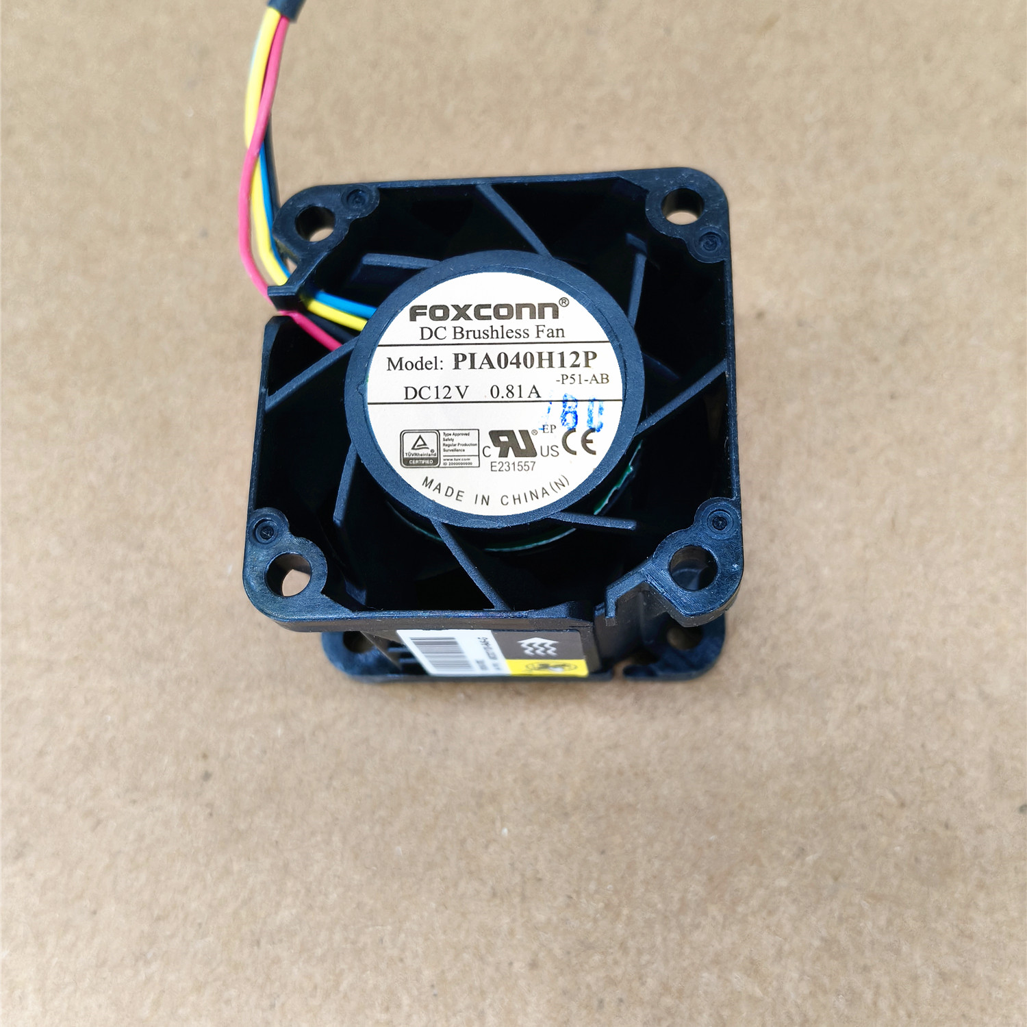 全新Foxconn PIA040H12P-P51-AB DC12V 0.81A 4028充电桩散热风扇