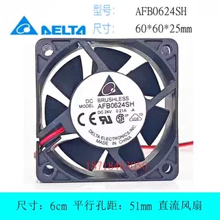 全新台达 AFB0624H/HH/VH/SH/EH 6025 6厘米CM 24V变频器散热风扇