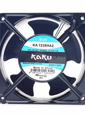 全新KAKU卡固 KA1238HA2 12038 220V12cm厘米 双滚珠轴承散热风扇