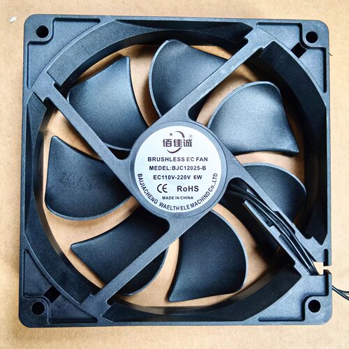 佰佳诚12cm全新12025滚珠轴流散热风扇 EC110-220V 机箱工业 风机