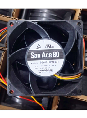 原装三洋9GV0812P1M031 San Ace 80 12V 0.75A 8038 8CM 散热风扇