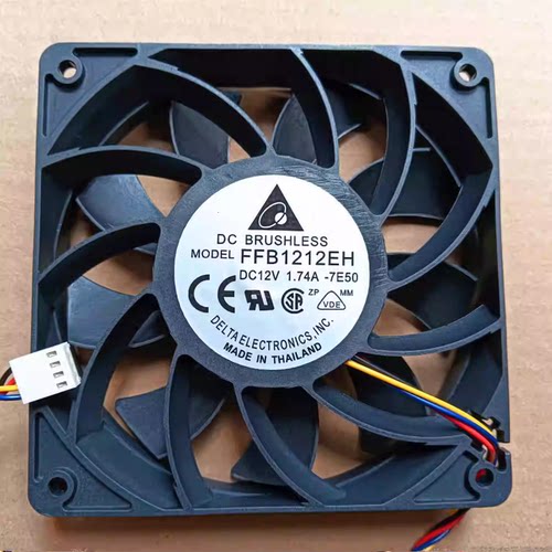 全新台达 12025 12V 1.74A 12CM调速大风量增压机箱风扇FFB1212EH