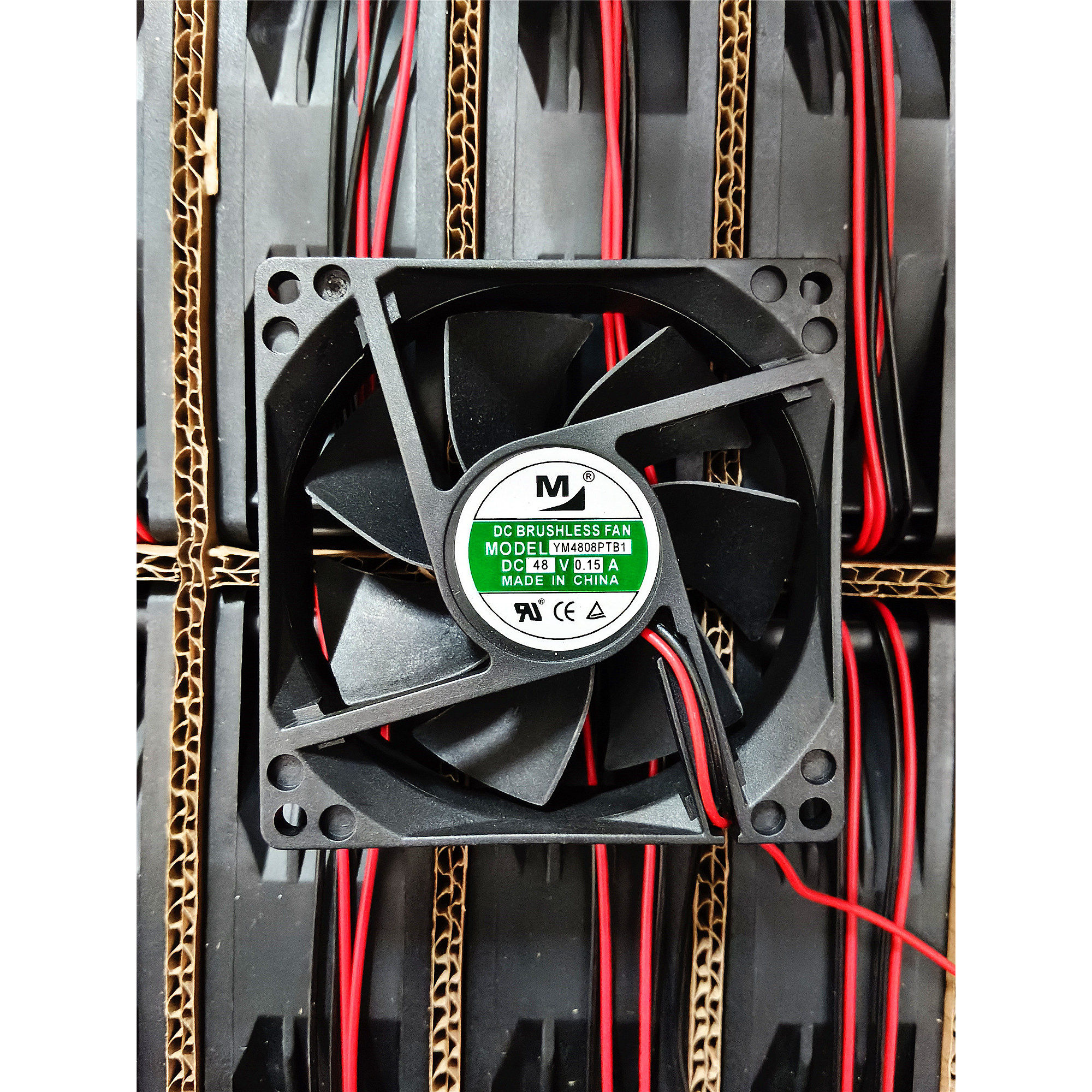 全新 YM4808PTB1 DC 48V 8025 8CM厘米 双滚珠轴承 直流 散热风扇