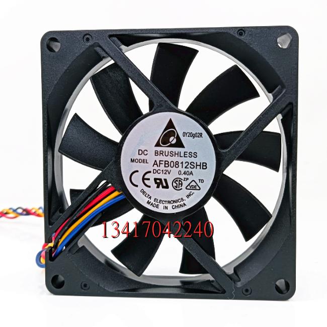 全新台达 AFB0812SHB 8015 12V 0.40A 8CM 4线调速 CPU散热器风扇