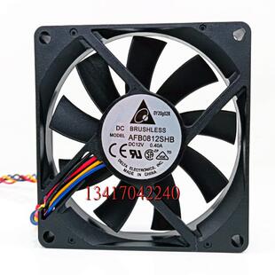 全新台达 AFB0812SHB 8015 12V 0.40A 8CM 4线调速 CPU散热器风扇