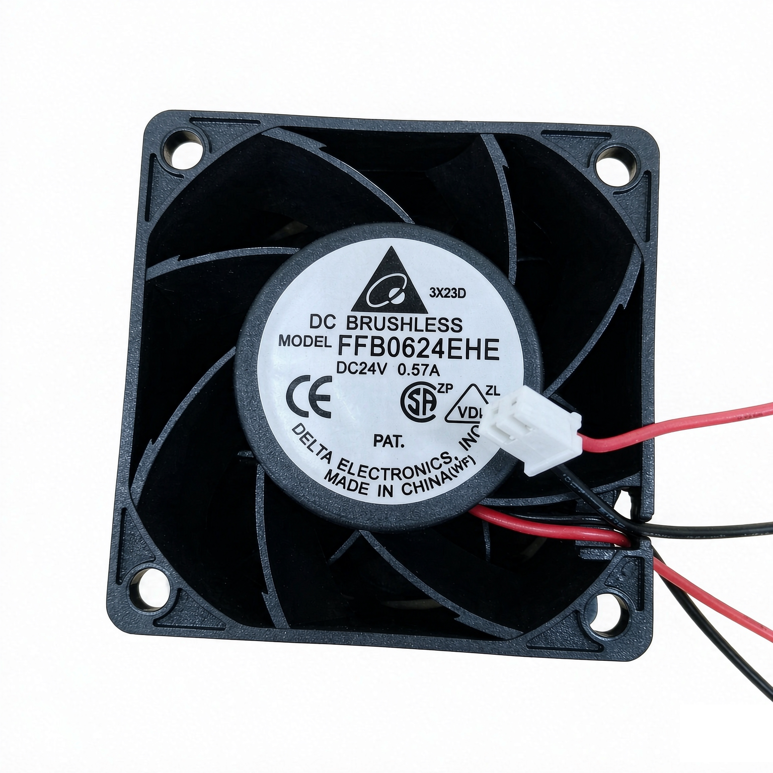 全新台达FFB0624EHE 24V 0.57A 6038 6cm厘米 变频器直流散热风扇