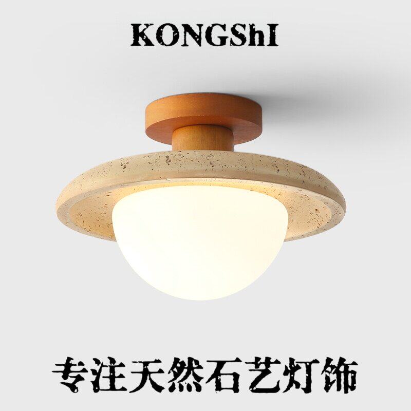 走道灯吸顶灯黄洞石复古侘寂风设厨卫/阳台/玄关/过