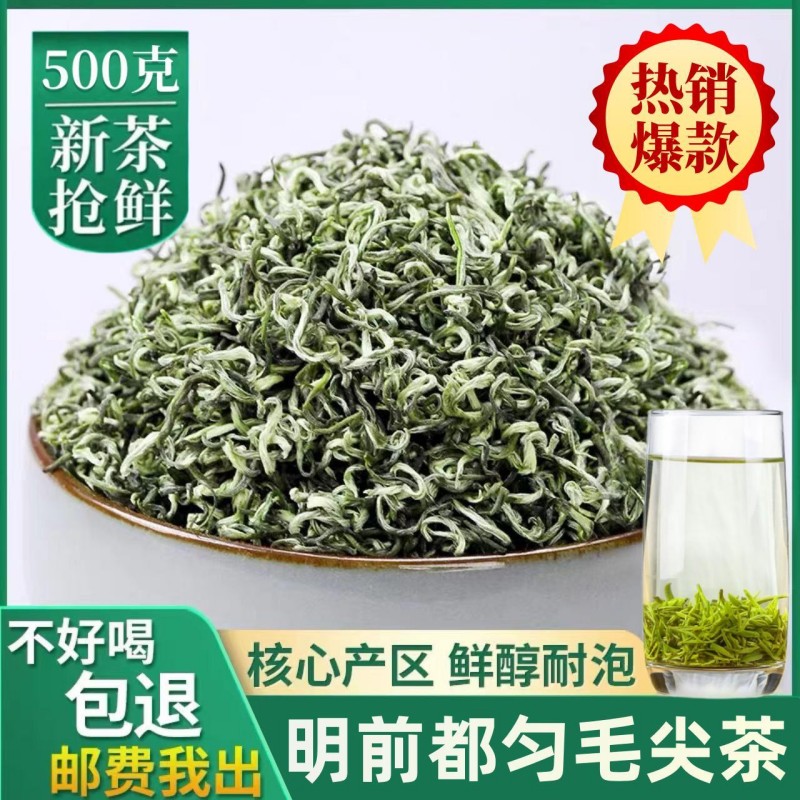 贵州都匀毛尖高山茶叶绿茶2023新茶特级浓香碧螺春500g自己喝散装