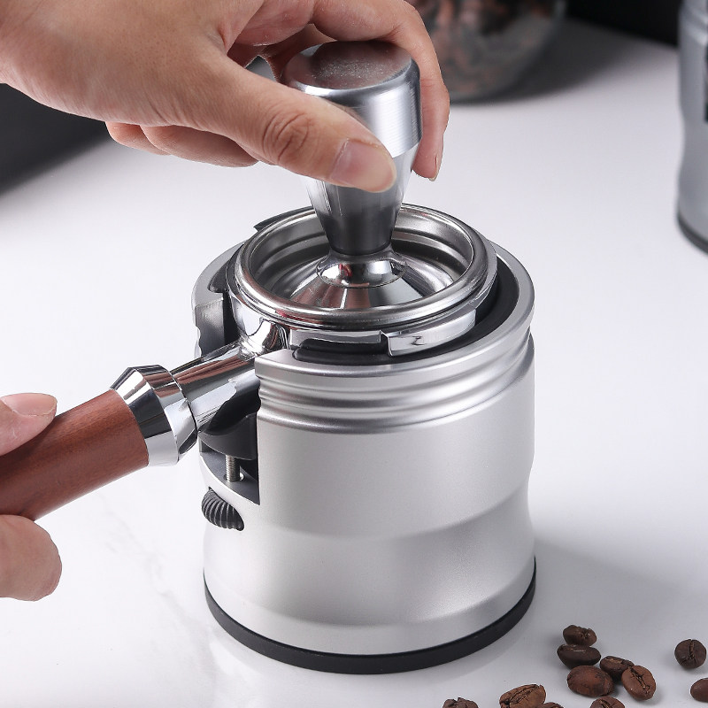 铝合金咖啡压粉座家用压粉器布粉器底座58mm咖啡机手柄架配套器具