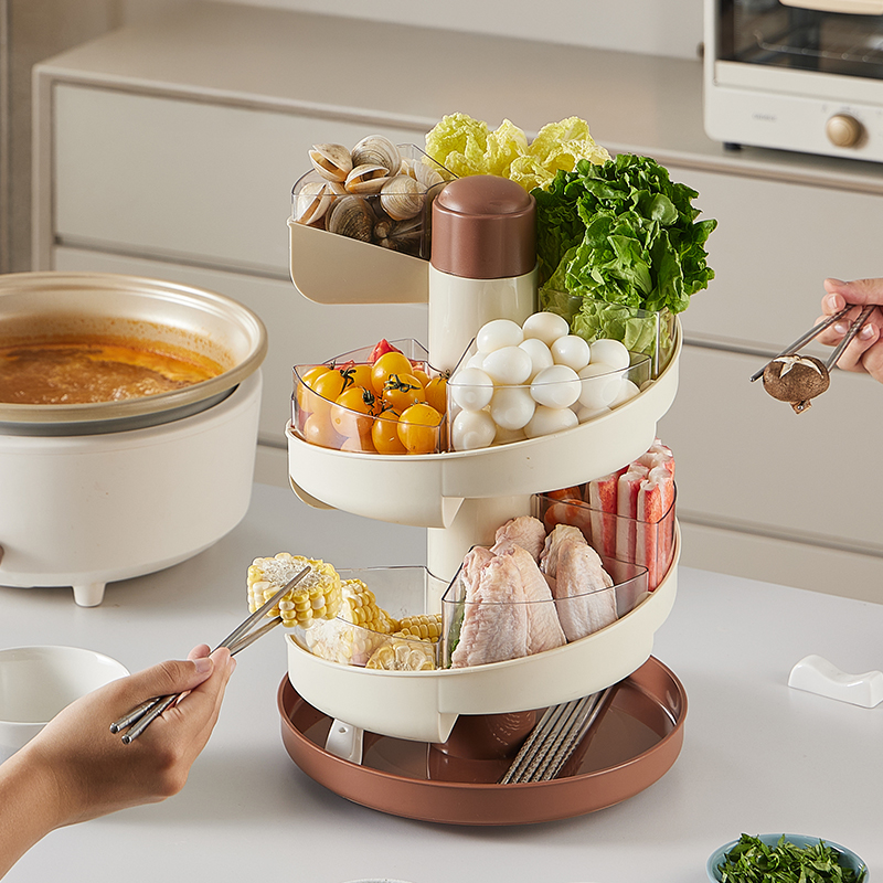 【映调】家用旋转火锅备菜盘