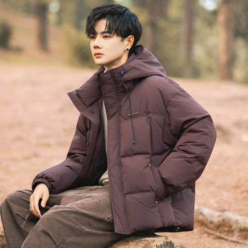 2025冬男微宽松连帽新国标50白鸭绒羽绒服