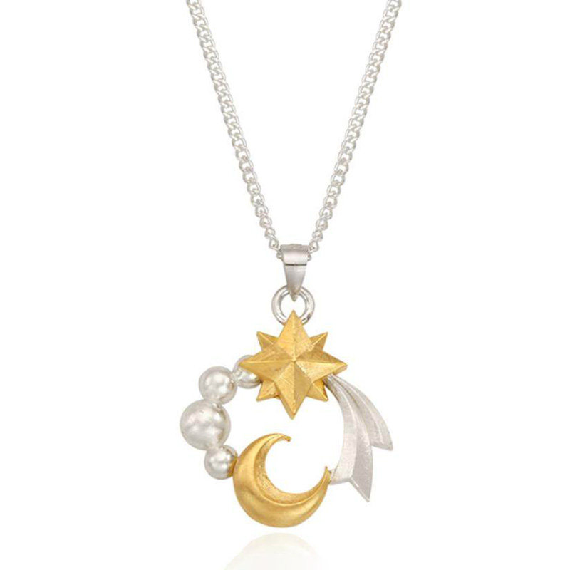 GRENONS流行星月吊坠简约风锁骨链日韩版宇宙组合项链女设计感