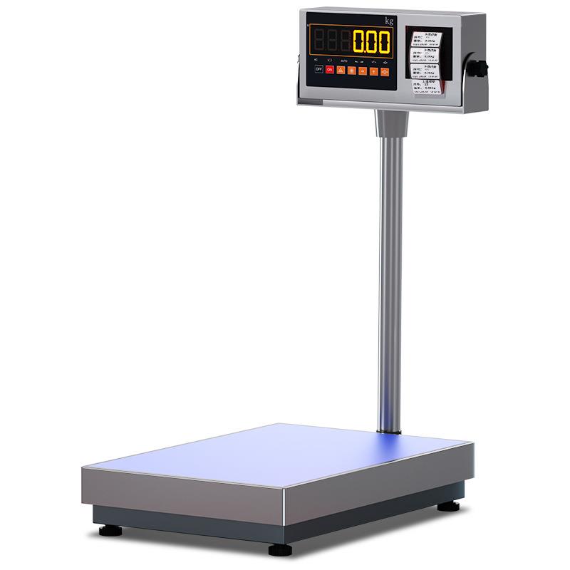 电子台秤300kg不干胶打印电子秤工业称重打码一体机标签条码称