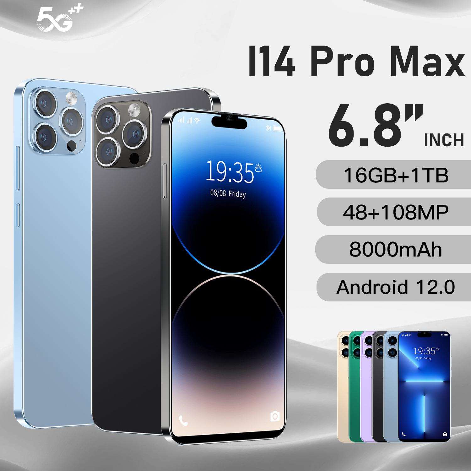 跨境手机6.8寸低价热款i14ProMax一体机1+16G安卓智能手机