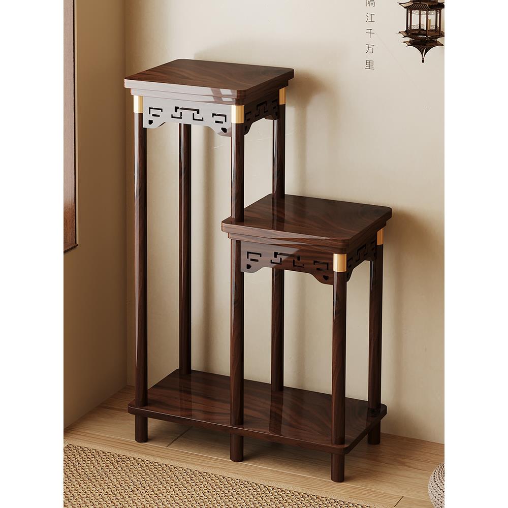 中式花架子客厅落地式置物架阳台实木花台2025新款室内多层花盆架