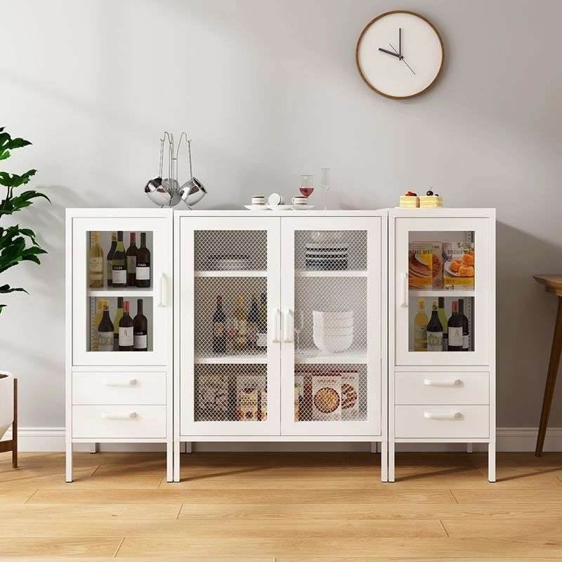 铁皮餐边柜铁艺储物柜厨房碗柜客厅储物柜家用阳台办公办公铁落地