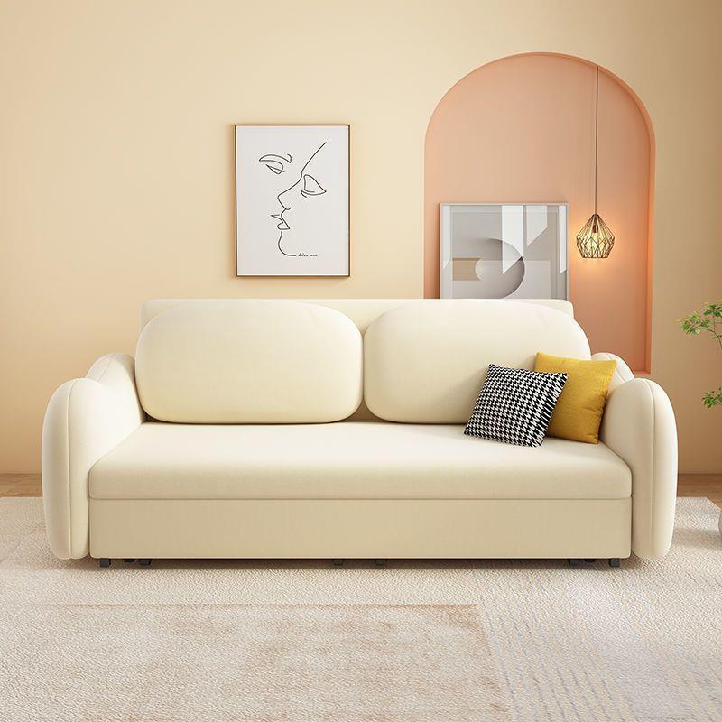 奶油沙发床两用客厅小户型多功能可折叠拆洗储物双人懒人公寓沙发