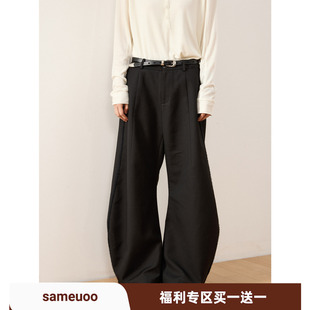 」黑色弯刀西裤 散养文化「弯刀神裤 女秋冬无性别长裤 买一送一
