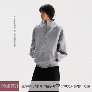 【李斯丹妮同款】sameuoo散养文化空气层卫衣中性休闲灰色外套冬