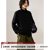 sameuoo散养文化「击剑玩家」机车夹克上衣女春季 不规则设计外套