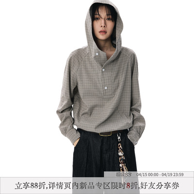 散养文化内搭打底衫格子长袖衬衫