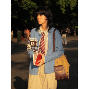 sameuoo散养文化「赫尔辛基日记」费尔岛提花秋冬毛衣中性风外套