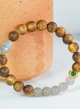 天然和田玉貔貅圆珠手串