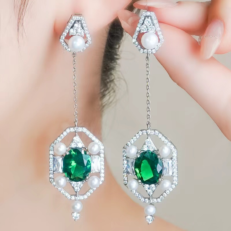 天然淡水珍珠耳环圆珠耳坠耳钩