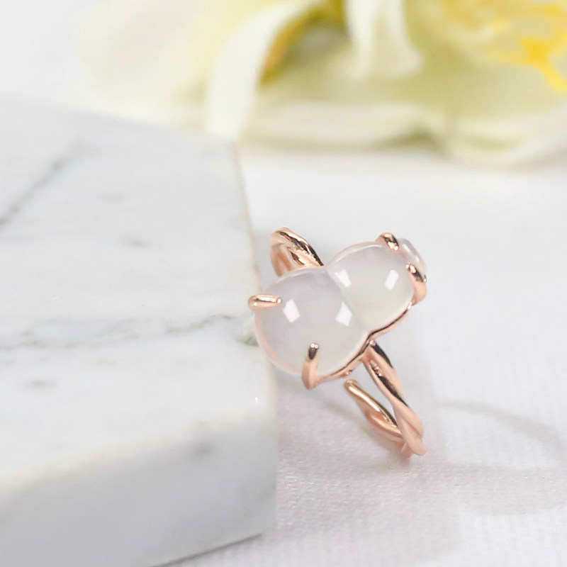 天然翡翠A货 螺旋戒臂 白色款葫芦银镶戒指,珠宝/钻石/翡翠,戒指/指环,淘宝优惠券,粉丝福利购,淘宝优惠卷