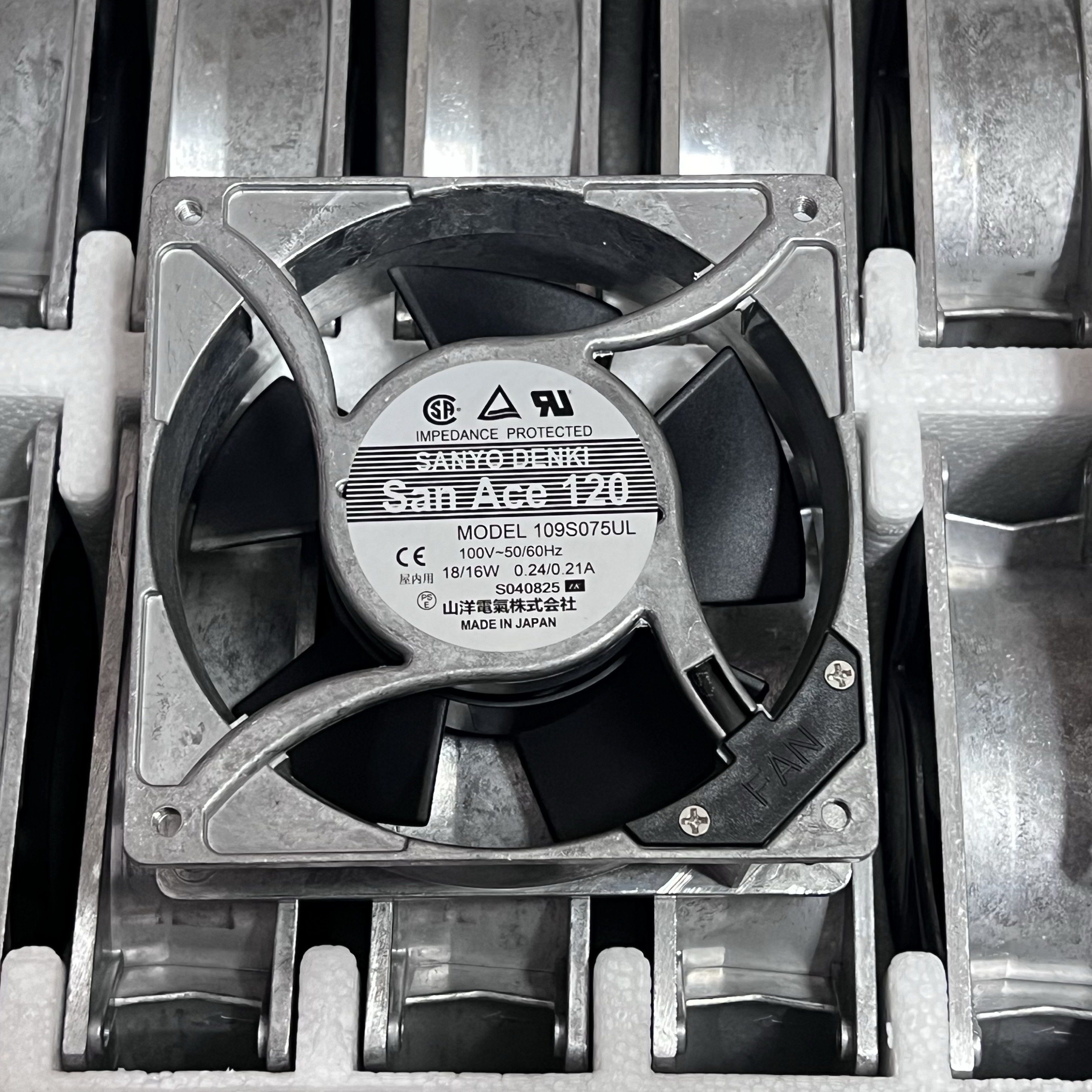 San Ace120三洋109S075UL 475UL 100V  18/16W铝框散热风扇12038