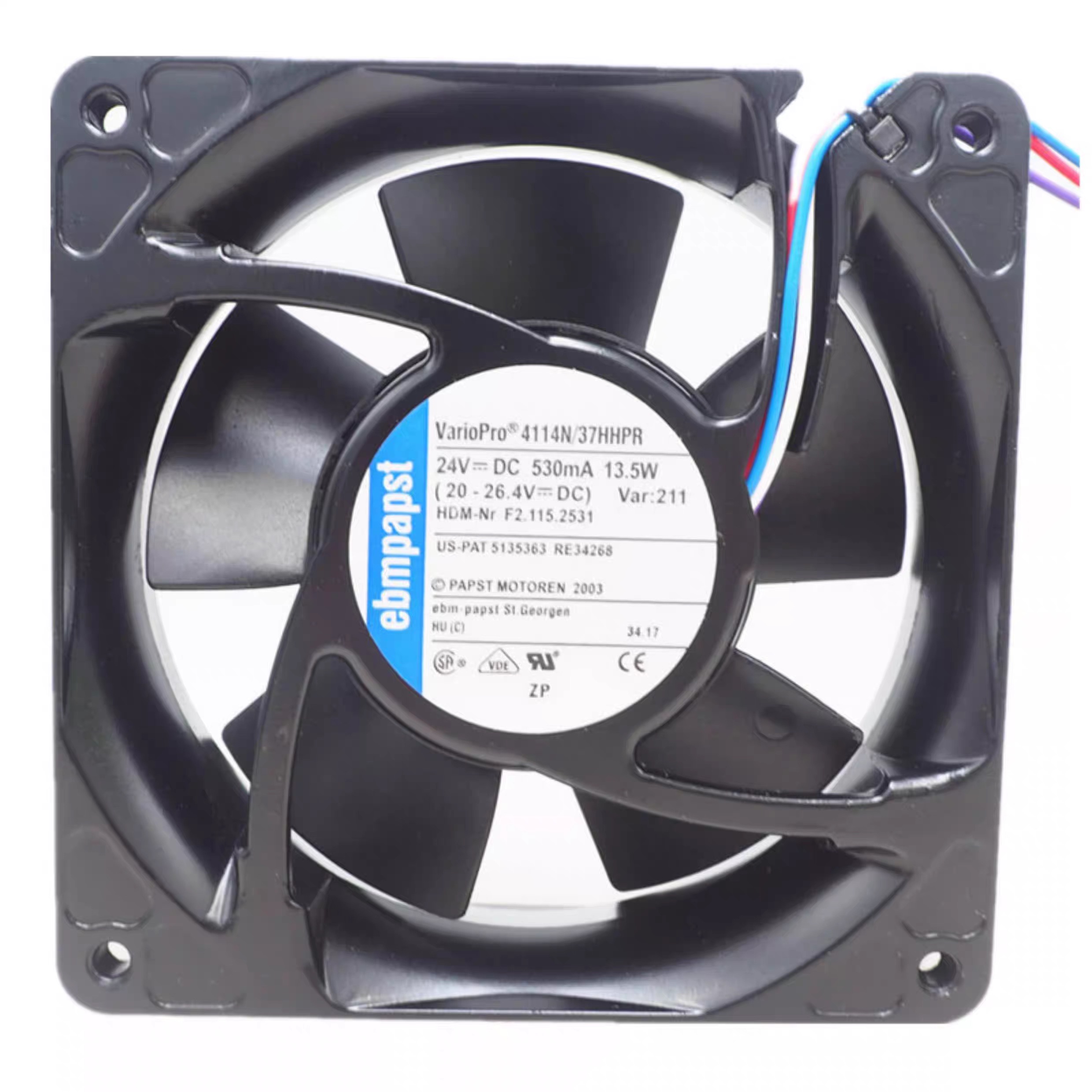 ebm德国4114N/37HPR/HHPR/HVR XL105海德堡印刷机24V调速散热风扇