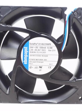 ebm德国4114N/37HPR/HHPR/HVR XL105海德堡印刷机24V调速散热风扇