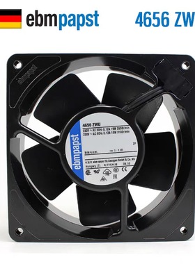EBM德国4656ZWU 230V 18W全金属耐高温IP68级防水机柜散热风扇