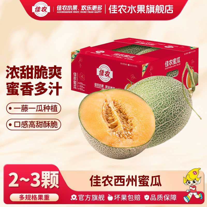 佳农新疆蜜瓜西州蜜多规格装脆甜皮薄新鲜水果超甜爽口顺丰包邮