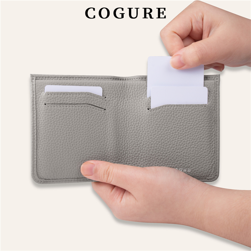 COGURE真皮两折商务钱包卡包