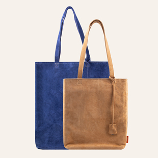 COGURE珂古利真皮托特包男女商务通勤大容量绒面麂皮单肩托特包