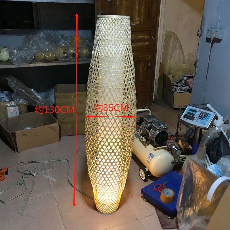 东南亚风格竹编吊灯落地灯台灯创意复古客厅卧室书房装饰落地灯