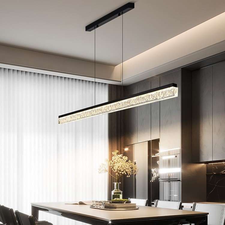 意式极简创意个性一字长条餐厅吊灯2025年新款现代简约茶室餐桌灯