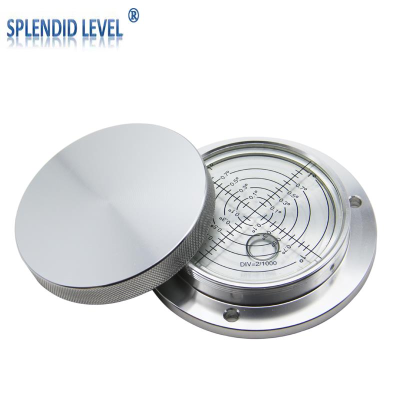 带盖吊车水平仪8015金属万向法兰工程机械高精度铝合金水准气泡珠