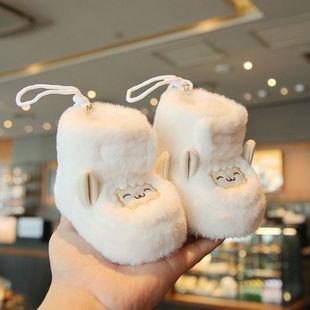 冬加绒6到12个月女宝学步鞋 子小月龄棉鞋 子6到12个月宝宝鞋 婴儿鞋