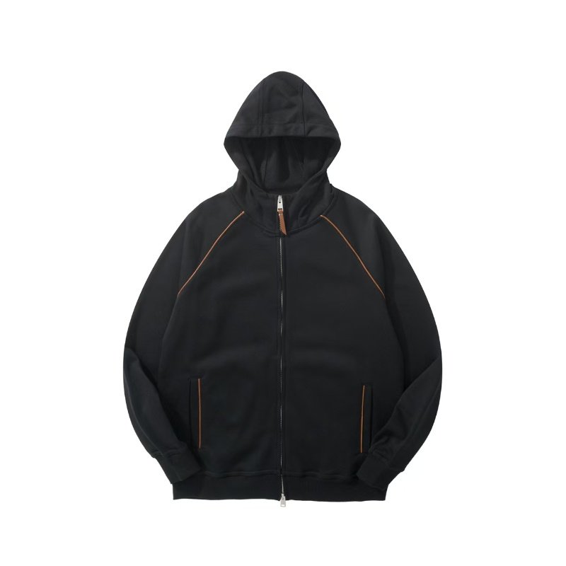 老钱风轻奢连帽拉链卫衣夹克男士2025秋款高级感休闲外套运动套装