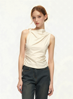 sureenough吊带背心女夏季新款修身显瘦内搭外穿扭结上衣女