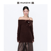 三色马海毛优雅针织衫 清欢羽 许我耀眼罐罐同款 密扇2025秋