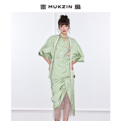 密扇2025春夏季新中式衬衫外套