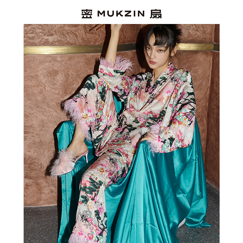 睡衣裤家居服密扇新中式