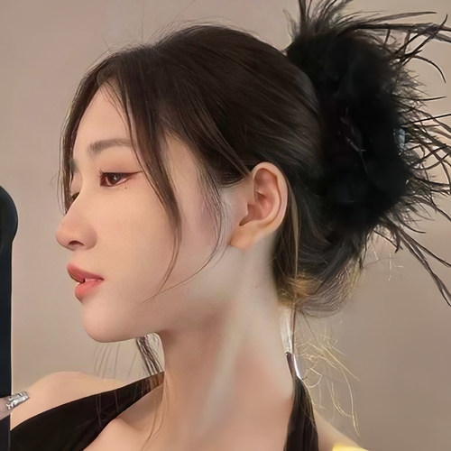 秋冬大号饱满羽毛抓夹头饰鲨鱼夹