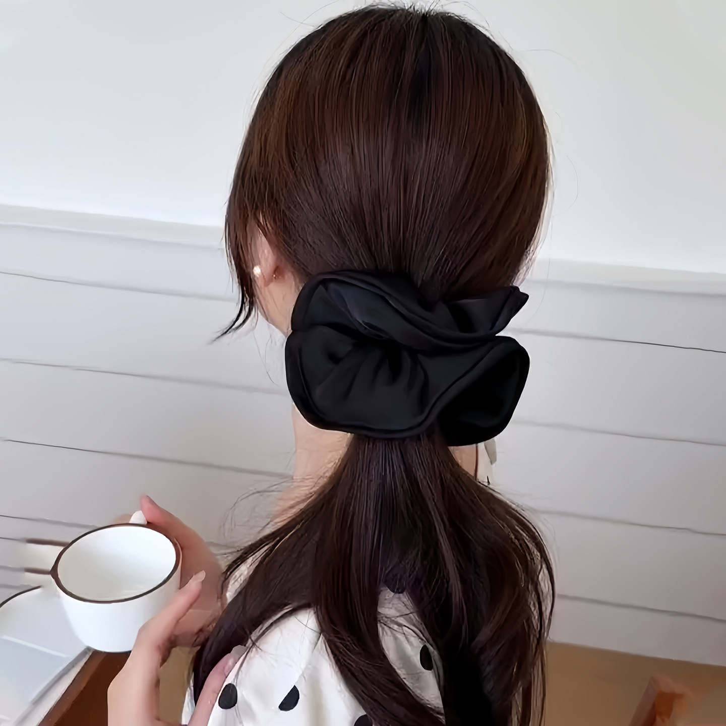 法式慵懒复古木耳边大肠发圈女高级感2025新款巨好看的扎头发头绳,饰品/流行首饰/时尚饰品新,发饰,淘宝优惠券,粉丝福利购,淘宝优惠卷