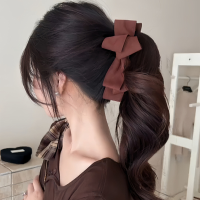 秋冬立体多层蝴蝶结香蕉夹竖夹女