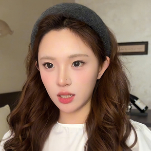 秋冬小绒毛宽边发箍头饰女款高级感2025新款高颅顶头箍发卡发饰