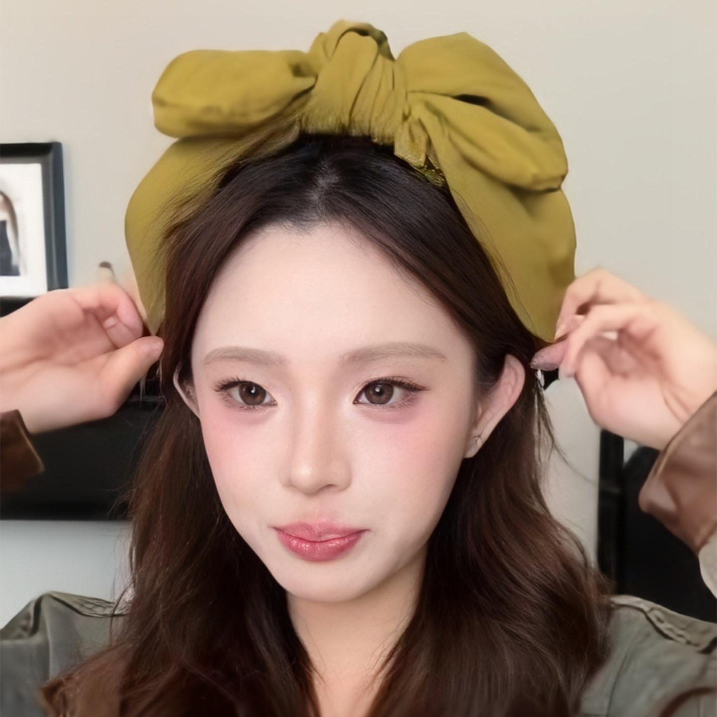 大头可戴比脸还大的蝴蝶结发箍图片